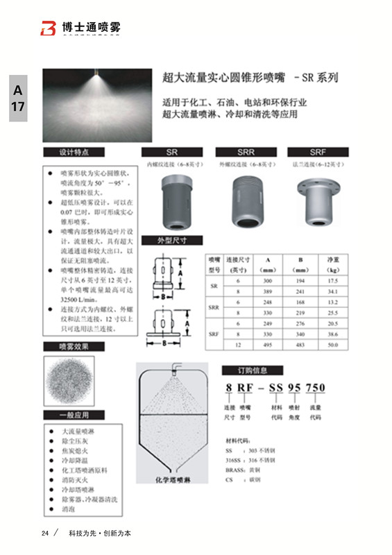 超大流量實(shí)心錐形噴嘴