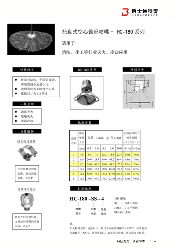 托盤(pán)式空心錐噴嘴